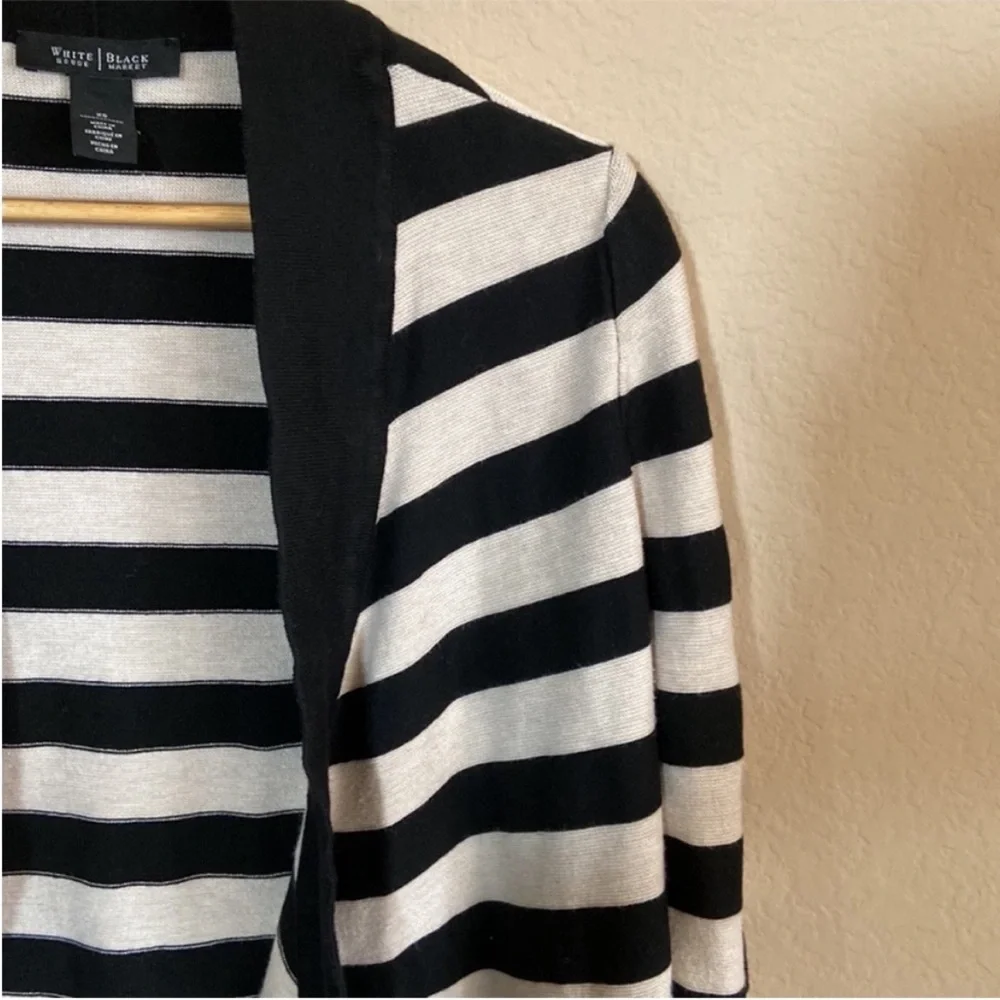 WHBM Open Front Striped Cardigan.
